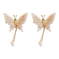 thumbnail image 4 of 2 pinzas para el pelo con forma de mariposa, con alas móviles, bonitas Dorado, 4 of 9