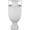 White Fluted Urn Shaped Solid Amphora 13" x 13" x 27", variant on DecMode 20" Fluted Urn Shaped Black Ceramic Vase with Arch Handles