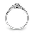 thumbnail image 2 of Solid 14k White Gold Diamond Ring Band Size 5 (.133 cttw.), 2 of 4