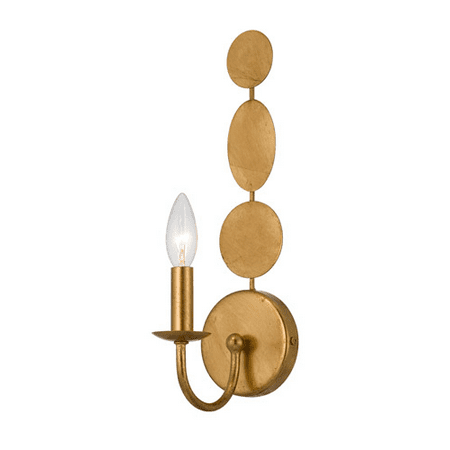 

World of Lighting WL105483 Wall Sconces Antique Gold Steel New Haven