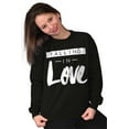 thumbnail image 5 of Falling in Love Romantic Cute Trendy Women Crewneck Sweatshirt Brisco Brands S, 5 of 5