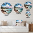 thumbnail image 4 of Designart "Beach Tropical Vibes Painting IV" Beach Oversized Wall Clock, 4 of 5