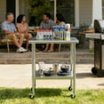 thumbnail image 3 of 24×30×33.4 Inch NSF Commercial Stainless Steel Prep Table with Lockable Wheels 400LBS Capacity Adjustable Undershelf Detachable Side Hook for Restaurant Kitchen Garage Steel Gray, 3 of 10