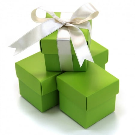 - Koyal 2-Piece 10-Pack Square Favor Boxes, Lime Green