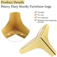 thumbnail image 3 of Lsupdaol 3 Pieces 4 Inch Gold Furniture Legs, Metal Furniture Replacement Feet Triangle, Table Legs for Cabinet Sofa Dresser Couch Cupboard Chairs Ottoman Modern Style, 3 of 9