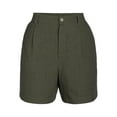 thumbnail image 2 of Time and Tru Women’s Linen Blend Shorts, 5” Inseam, Sizes XS-XXXL, 2 of 5