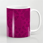 Abstract Minimalism In Raspberry by Wellington Boot on Coffee Mug - 11 oz