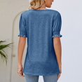 thumbnail image 7 of Tshirt Women Women's Casual, Fashionable And Sexy Solid Color Comfortable And Breathable V-neck Top, 7 of 7