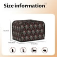 thumbnail image 5 of Honeii Skull and Red Roses Print 2 slice Toaster Cover, Two Slice Toaster Dust-proof Cover For Kitchen Small Appliance and Fingerprint Protection, 5 of 7