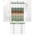 thumbnail image 6 of No Hook Shower Curtain with Snap in Liner, Vintage Sage Green Brown Wood Grain Farm Hotel Shower Curtains for Bathroom, Washable Shower Curtain Liner Set with Mesh Top Window, 72”x78”, 6 of 6