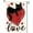 Red, variant on Love Hearts Black Cat Valentines Day Garden Flag 12x18 Inch Double Sided, Anniversary Rustic Yard Outdoor Decoration