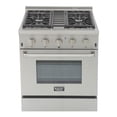 thumbnail image 4 of KUCHT Professional 30 in. 4.2 cu. ft. Dual Fuel Range for Natural Gas with Sealed Burners and Convection Oven in Stainless Steel with Classic Silver Knobs, 4 of 10
