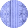 thumbnail image 1 of Ahgly Company Indoor Round Abstract Blue Modern Area Rugs, 6' Round, 1 of 4