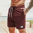 thumbnail image 2 of NAFUU Men's Casual Shorts Fashion Cargo Shorts Solid Color Drawstring Elastic Waist Corduroy Sweat Shorts With Pockets Cargo Trousers, 2 of 6