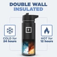 thumbnail image 4 of Botella de hidratación IRON °FLASK para acampar y hacer senderismo, 500 ml, color rojo fuego, 4 of 8