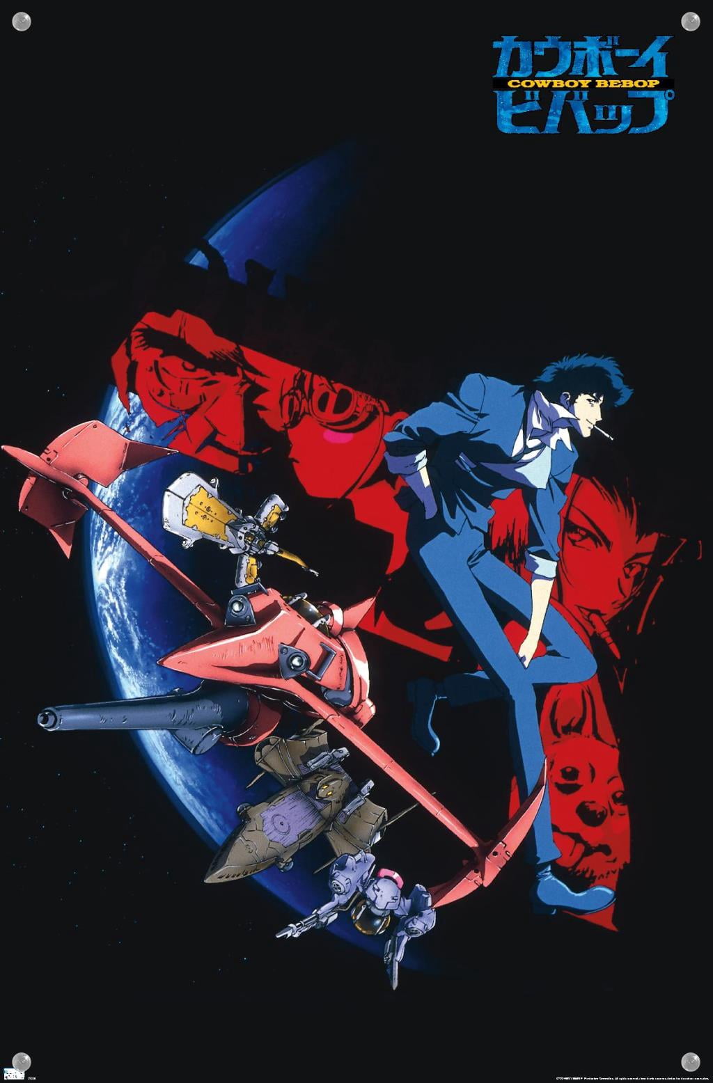 Cowboy Bebop - Key Art Wall Poster with Pushpins, 14.725" x 22.375"