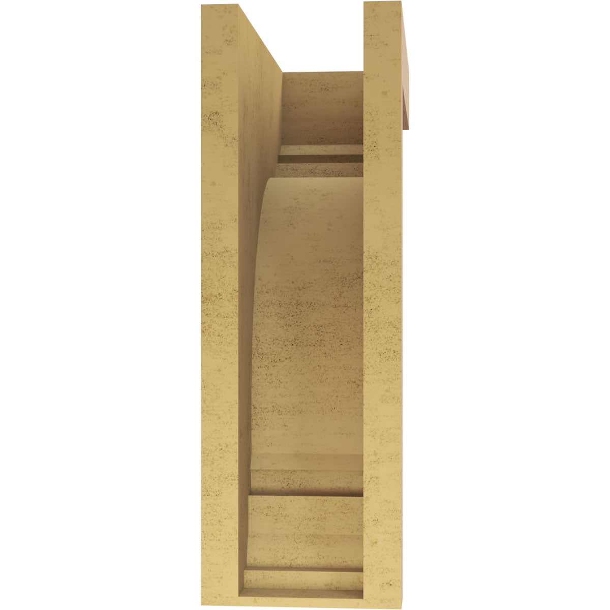 8"W x 16"D x 24"H Classic Warren Rough Cedar Woodgrain TimberThane Corbel, Primed Tan