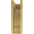 thumbnail image 4 of 8"W x 16"D x 24"H Classic Warren Rough Cedar Woodgrain TimberThane Corbel, Primed Tan, 4 of 6