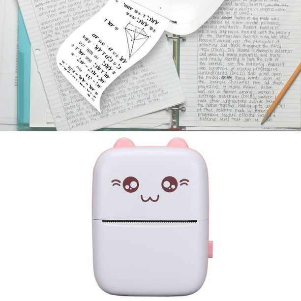 Imprimante de Poche, Mini imprimante de Petite Taille avec câble USB pour  Les Voyages à l'école(Pink)