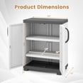 thumbnail image 3 of Costway Storage Cabinet, Freestanding Buffet Cabinet Sideboard with 2 Doors and Shelves Gray and White, 3 of 10