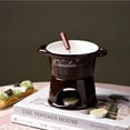 thumbnail image 2 of Yingyy Chocolate Hotpot Cup With Fork Ceramic keep your Butter Warmer Fondue Mug For Delicious Treats Ceramic, 2 of 6