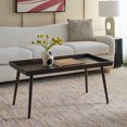 thumbnail image 2 of Safavieh Nonie Modern Tray Top Wood Coffee Table, Dark Chocolate, 2 of 10