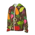 thumbnail image 2 of Kll Cartoon Vegetables Print Men'S Women’s Upf 50+ Sun Protection Outdoor Hoodie Jacket Long Sleeve Fishing Hiking Performance Shirt- Large, 2 of 8