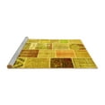 thumbnail image 2 of Ahgly Company Machine Washable Indoor Square Patchwork Yellow Transitional Area Rugs, 4' Square, 2 of 4
