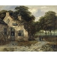 thumbnail image 3 of Jan Wijnants 24x20 Black Modern Framed Museum Art Print Titled - The Farmhouse (1655 - 1684), 3 of 5