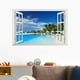thumbnail image 3 of 3D ventana falsa playa patrón papel tapiz autoadhesivo mural calcomanía arte pared pegatina decoración para sala de estar Advancent  JJ19456-02, 3 of 6