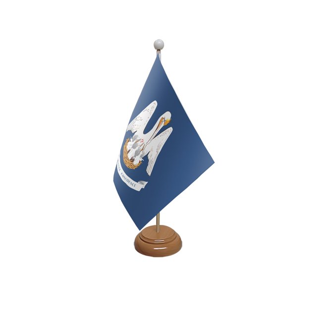 Bandera de mesa Flagtex Louisiana 22,5 x 15 cm con base de madera