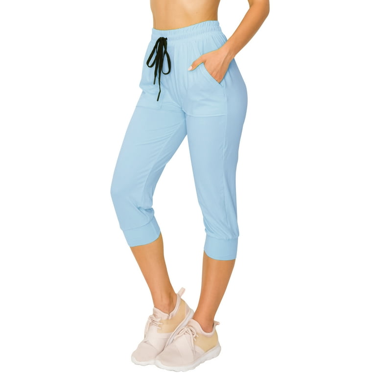  ALWAYS Womens Capri Jogger Sweatpants - Premium Soft Stretch  Lightweight Pants