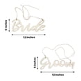 thumbnail image 3 of Efavormart Set Of 2 | Natural Wood Bride And Groom Chair Signs, Wedding Photo Booth Props, Calligraphy Wall Hanging Decor - 12"X5", 3 of 11