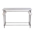 thumbnail image 3 of Beaumont Lane Table Console Rectangulaire Traditionnelle 48"W en Pierre et Métal Blanche, 3 of 13