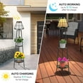 thumbnail image 3 of 2 Pack Solar Lights Outdoor with Plant Stands, Solar Floor Lamp, Solar Powered Street Lights Metal Tripod Deck Lights, Patio Decor for Garden Yard Pathway Driveway Porch, 3 of 15