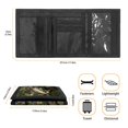 thumbnail image 6 of POLERO Trifold Card Wallet Bass Camo Leaf Print Foldable Children's Wallet for Sports, Elastic Polyester Velcro Kids Trifold Wallet, 6 of 7