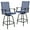 Navy, variant on Flash Furniture Valerie Outdoor Sling Patio Barstools with Footrest and Arms, Set of 2, Navy