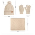 thumbnail image 5 of Women's Winter Knit Hat Scarf Gloves Set - Alpaca Wool Thermal 3-Piece Accessories for Cold Weather, 5 of 6