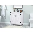 thumbnail image 2 of 30 inch single bathroom vanity in white with backsplash, 2 of 8