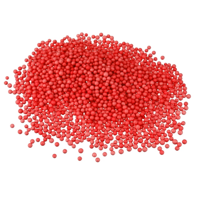 Unique Bargains 0.1' Red Polystyrene Foam Beads Ball Mini for Crafts and Fillings 1 Pack