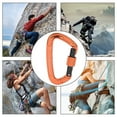 thumbnail image 3 of Carabiner, D Ring Buckle Anodic Oxidation  For Cycling For Outdoor Orange, 3 of 8
