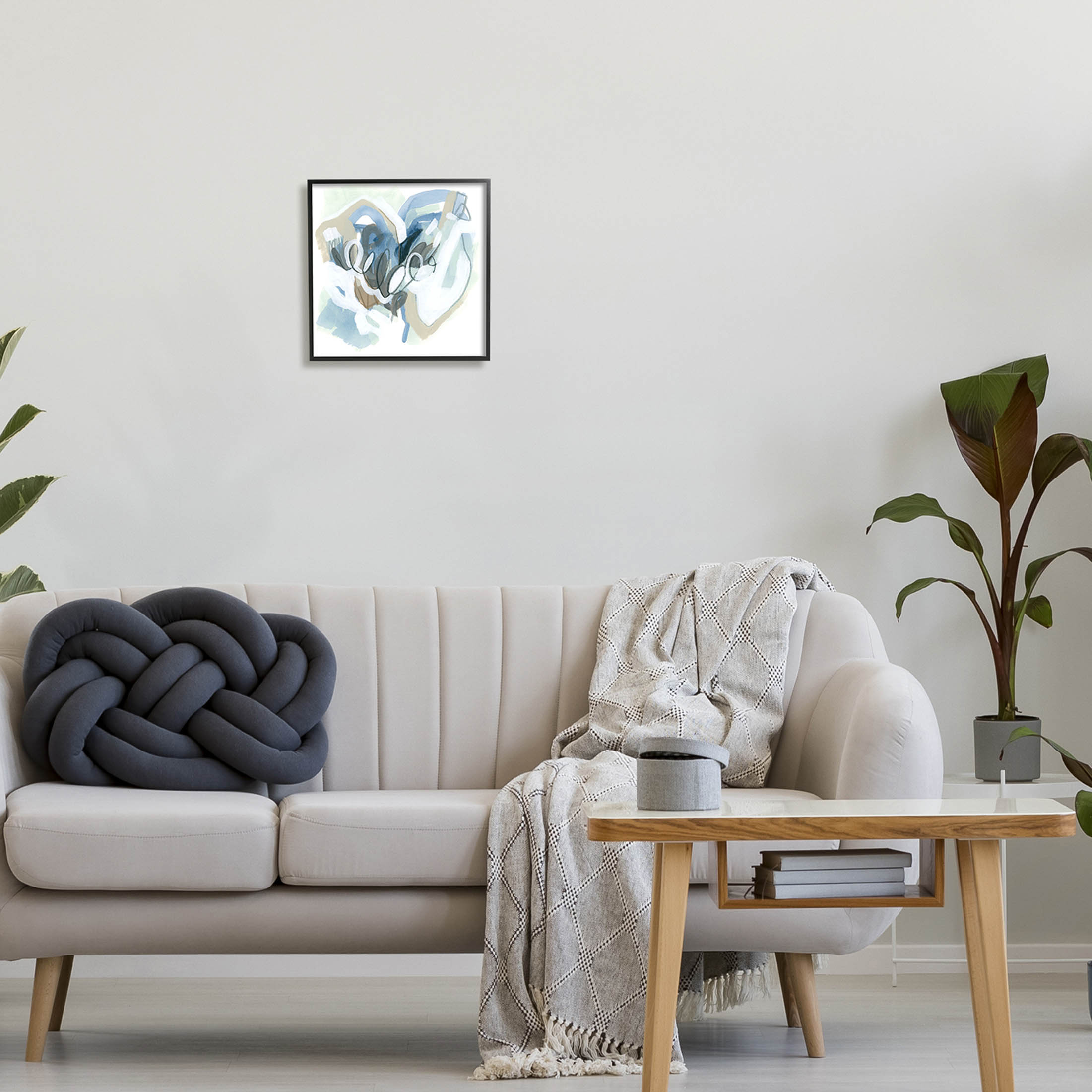 Stupell Industries Modern Chaotic Spiral Shapes Painting Black Framed Art Print Wall Art, Design by June Erica Vess