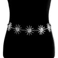 thumbnail image 2 of SWSMCLT Women's Waist Chain Belt For Dress Layered Sparkle Buckle Fashion Slimming Party Casual Thin Chain Belt Style4 Small-Large, 2 of 2