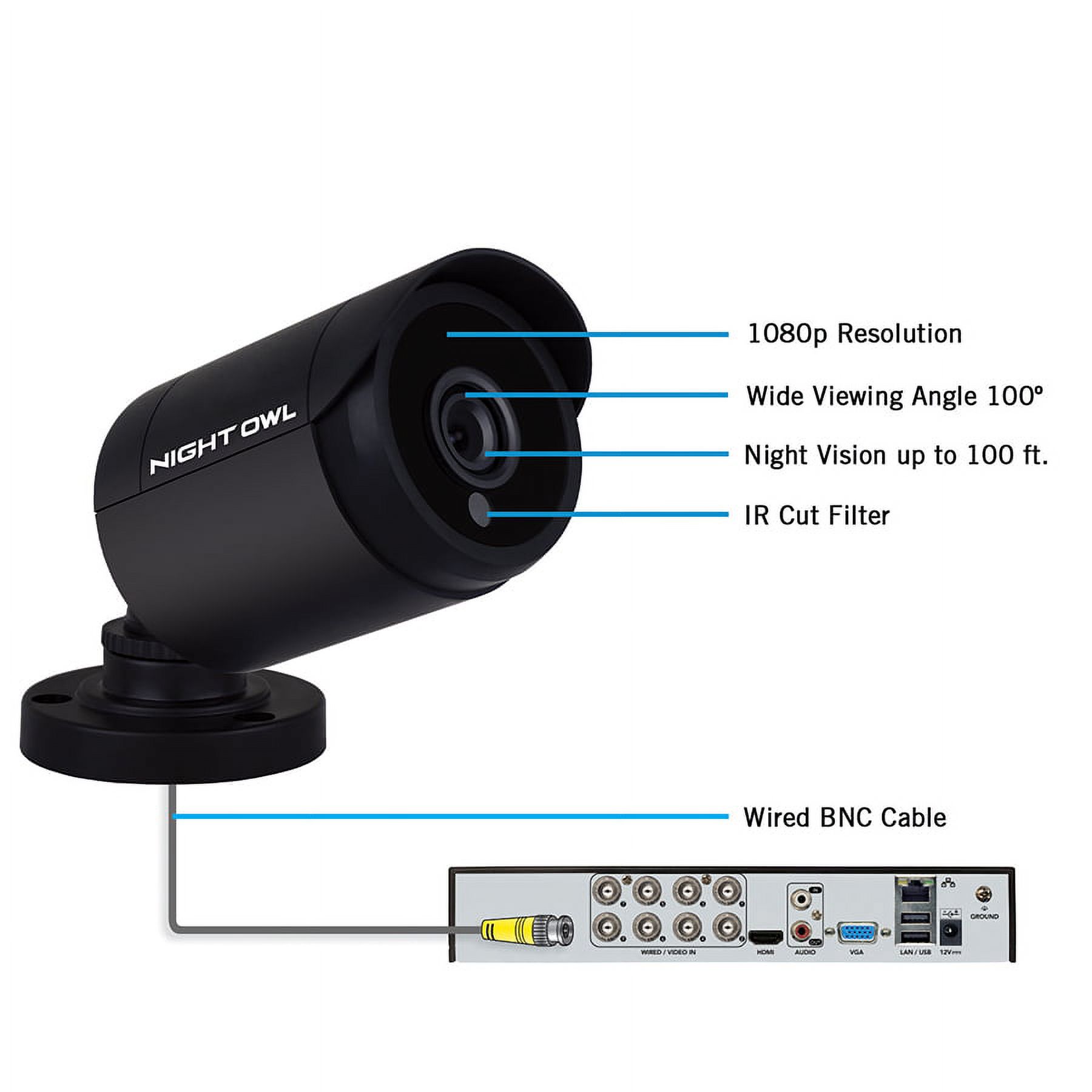 Night Owl's 8 CH 1080p HD Wired Video Security System with 6 Indoor/Outdoor Cameras, Human Detection Technology and a 1TB Pre-Installed Hard Drive - image 5 of 7
