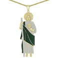 thumbnail image 1 of 26+ Grams Big 3.70'' Real Silver Saint Jude San Judas Jesus Pendant Charm +Chain, 1 of 4