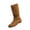 Brown, variant on Willtoo Womens Slouch Mid Calf Boots Low Heel Comfort Casual Boots Vintage Round Toe Fall Winter Booties with Side Zip