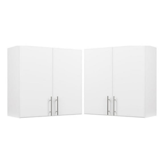 Pemberly Row 2 Piece Wood Wall Cabinet Set in White