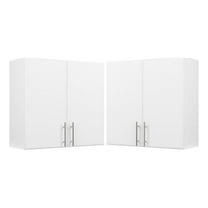 Pemberly Row 2 Piece Wood Wall Cabinet Set in White