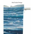thumbnail image 5 of Blue Beach Coastal Kitchen Valances for Windows Farmhouse Linen Window Valance Curtain for Living Room Window Treatment Watercolor Nautical Abstract Art Valance Rod Pocket Topper Drape, 42 x 18 Inch, 5 of 6