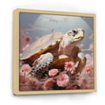 thumbnail image 2 of Designart "Turtle In Romantic Style" Animals Turtle Floater Framed Canvas Prints, 2 of 5